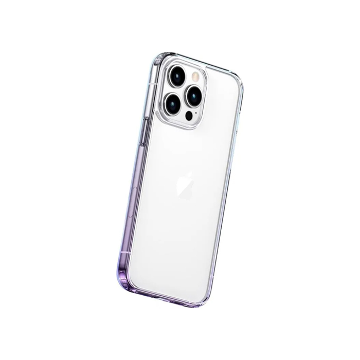 Чехол USAMS US-BH814 для iPhone 14 Pro Max, прозрачный c фиолетовым