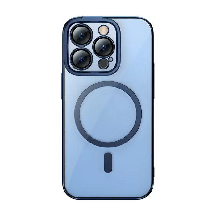 Чехол Baseus Glitter Series Magnetic для iPhone 14 Pro, прозрачный с синим