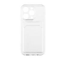 Чехол силиконовый Card Case TPU для iPhone 14 Pro, прозрачный