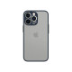 Чехол матовый с защитой камеры для iPhone 14 Pro, синий