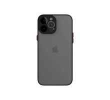 Чехол матовый с защитой камеры для iPhone 14 Pro, чёрный