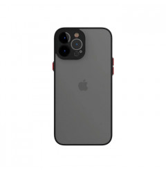 Чехол матовый с защитой камеры для iPhone 14 Pro, чёрный