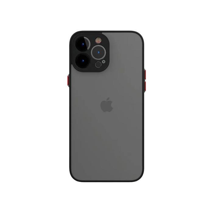 Чехол матовый с защитой камеры для iPhone 14 Pro, чёрный