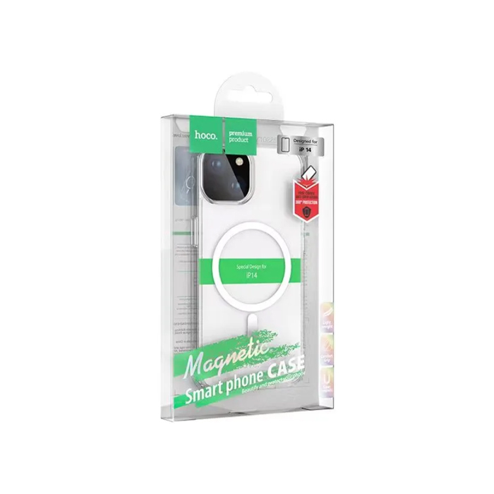 Чехол HOCO Magnetic MagSafe TPU для iPhone 14, прозрачный