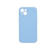 Силиконовый чехол Silicone Case с защитой камеры для iPhone 14, голубой