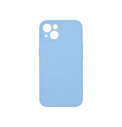 Силиконовый чехол Silicone Case с защитой камеры для iPhone 14, голубой
