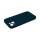Силиконовый чехол Silicone Case с защитой камеры для iPhone 14, тёмно синий