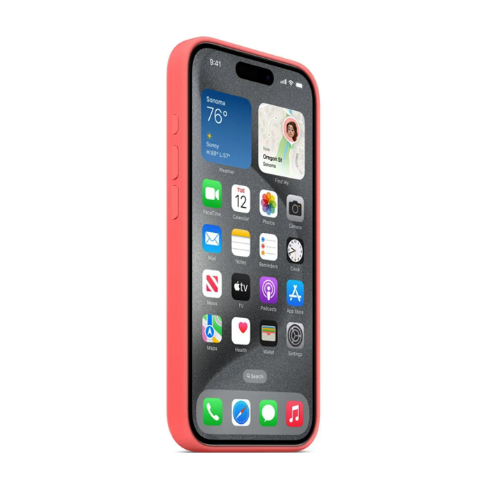 Чехол силиконовый "Silicone Case" для iPhone 15 Pro Max, гуава