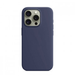 Чехол силиконовый "Silicone Case" для iPhone 15 Pro Max, синий шторм