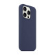 Чехол силиконовый "Silicone Case" для iPhone 15 Pro Max, синий шторм