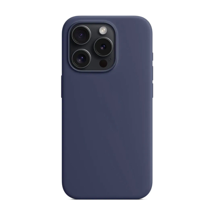 Чехол силиконовый "Silicone Case" для iPhone 15 Pro Max, синий шторм