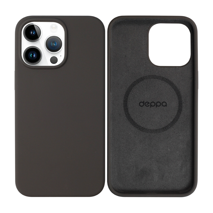 Чехол Deppa Liquid Silicone Pro Magsafe для iPhone 15 Pro, серый