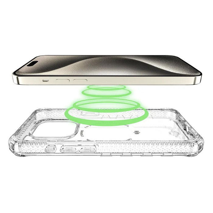 Чехол Itskins Supreme Clear для iPhone 15 Pro, прозрачный