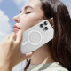 Чехол Keephone X-Crystal MagSnap для iPhone 15 Pro, прозрачный