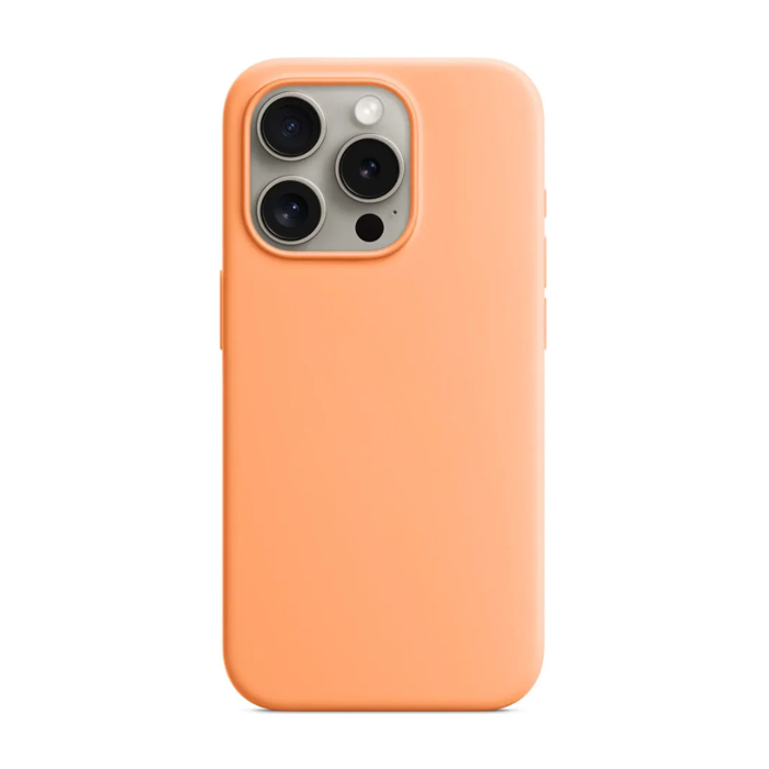 Чехол силиконовый "Silicone Case" для iPhone 15 Pro, оранжевый