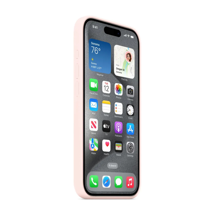 Чехол силиконовый "Silicone Case" для iPhone 15 Pro, светло розовый