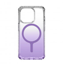 Чехол Itskins Hybrid Ombre Magsafe для iPhone 15, прозрачный c фиолетовым
