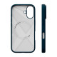 Чехол VLP Aster Case (Magsafe) для iPhone 16, силиконовый, тёмно синий