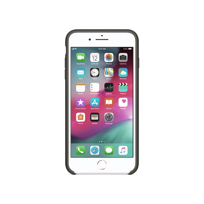 Силиконовый чехол Silicone Case для iPhone 7 Plus/8 Plus, какао
