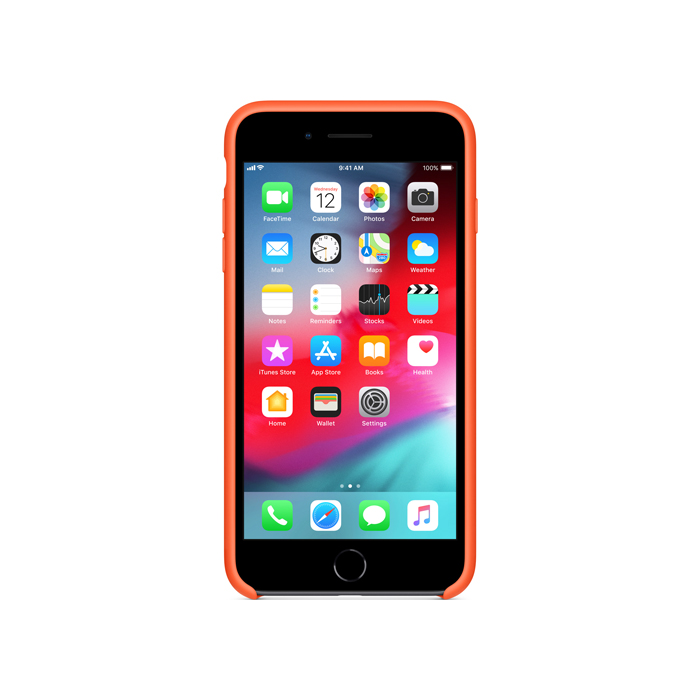 Силиконовый чехол Silicone Case для iPhone 7 Plus/8 Plus, оранжевый