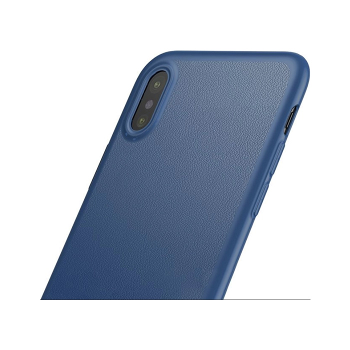 Чехол Baseus Happy Watching Supporting Case для iPhone X, синий