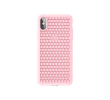 Чехол Baseus Weaving Case 2nd generation для iPhone X/XS, розовый