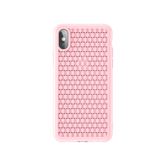 Чехол Baseus Weaving Case 2nd generation для iPhone X/XS, розовый