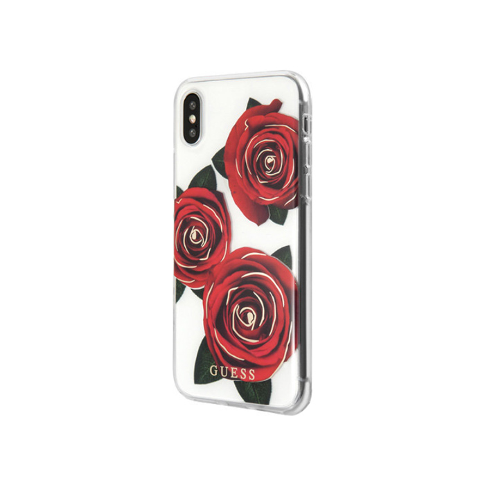 Чехол CG Mobile Guess Flower Desire Hard для iPhone X/XS, красные розы