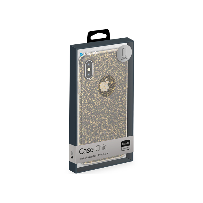 Чехол Deppa Chic Case для iPhone X, золотой