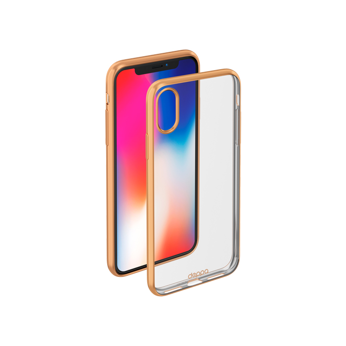 Чехол Deppa Gel Plus Case для iPhone X, золотой