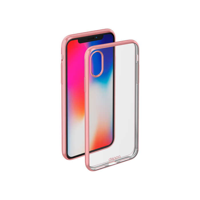Чехол Deppa Gel Plus Case для iPhone X, розовое золото