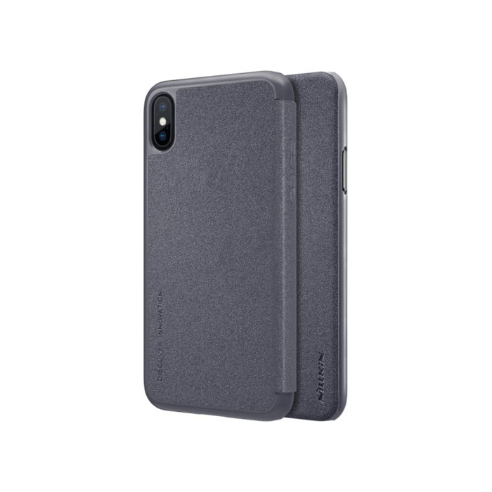Чехол-книжка Nillkin Sparkle Leather Case для iPhone X, серый