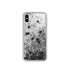 Чехол White Diamonds Sparkle для iPhone X/XS, чёрные звезды