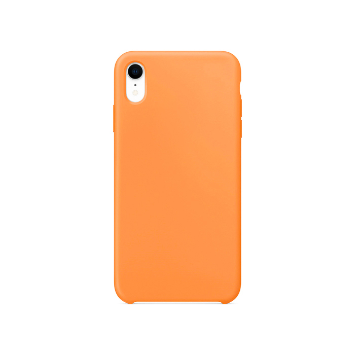 Силиконовый чехол Silicone Case для iPhone XR, светло оранжевый