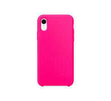 Силиконовый чехол Silicone Case для iPhone XR, ярко розовый
