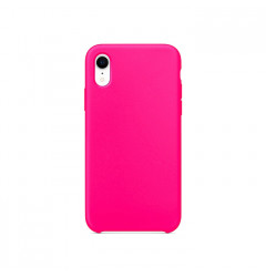 Силиконовый чехол Silicone Case для iPhone XR, ярко розовый