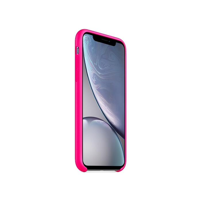 Силиконовый чехол Silicone Case для iPhone XR, ярко розовый