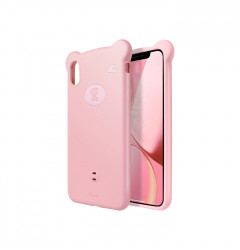 Чехол Baseus Bear Silicone Case для iPhone XS Max, розовый