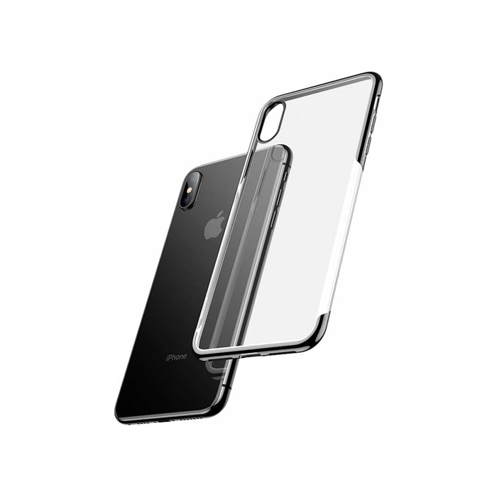 Чехол Baseus Shining Case для iPhone XS Max, прозрачно чёрный