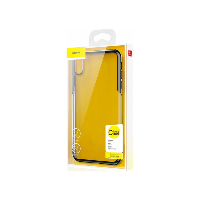 Чехол Baseus Shining Case для iPhone XS Max, прозрачно чёрный