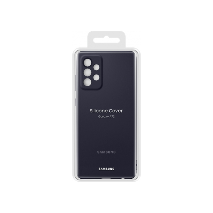 Чехол Silicone Cover EF-PA725TBEGRU для Samsung Galaxy A72, чёрный