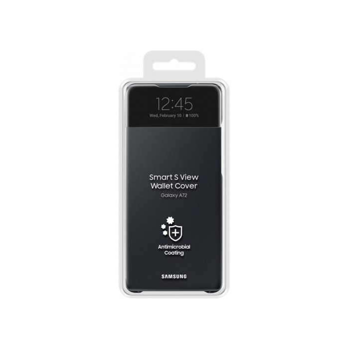 Чехол-книжка Smart S View Wallet Cover EF-EA725PBEGRU для Samsung Galaxy A72, чёрный