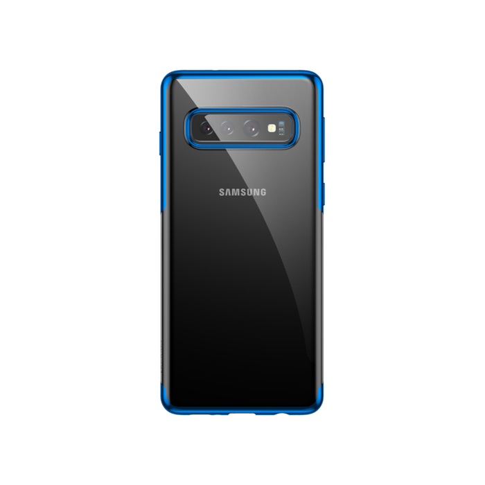 Чехол Baseus Shining Series для Samsung Galaxy S10 Plus, прозрачный с синим