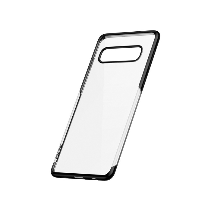 Чехол Baseus Shining Series для Samsung Galaxy S10, прозрачный с чёрным