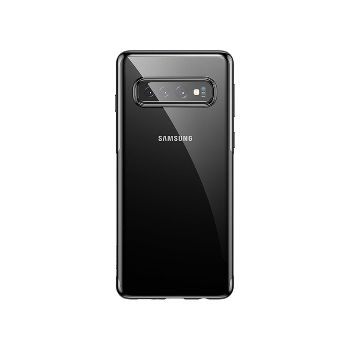 Чехол Baseus Shining Series для Samsung Galaxy S10, прозрачный с чёрным