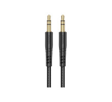Аудиокабель HOCO UPA24 AUX 3.5 Jack (1m), нейлон, чёрный