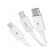 Кабель Baseus Superior 3 в 1 USB Lightning - Type-C - micro-USB (1m) 3.5A, белый