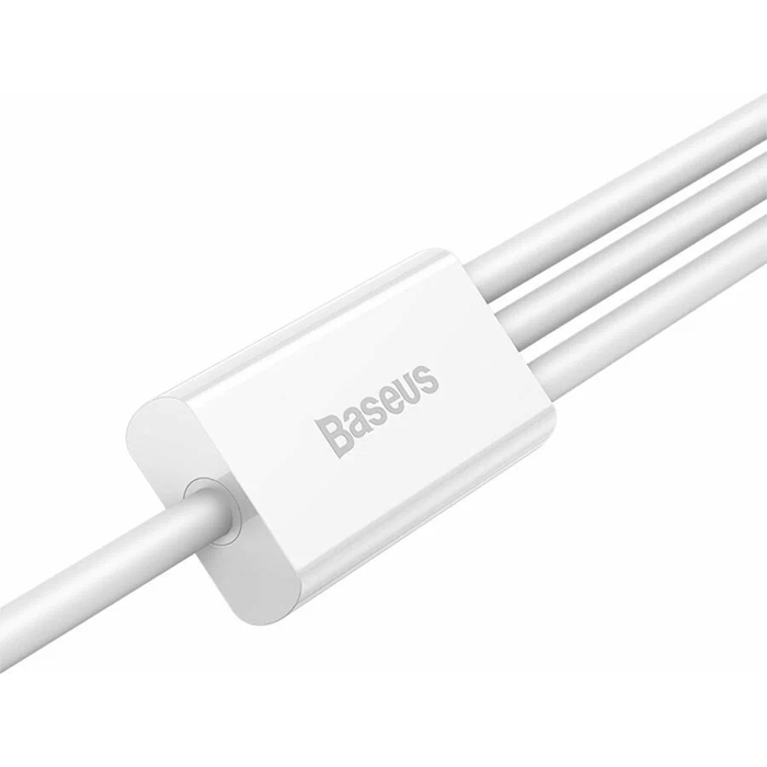 Кабель Baseus Superior 3 в 1 USB Lightning - Type-C - micro-USB (1m) 3.5A, белый