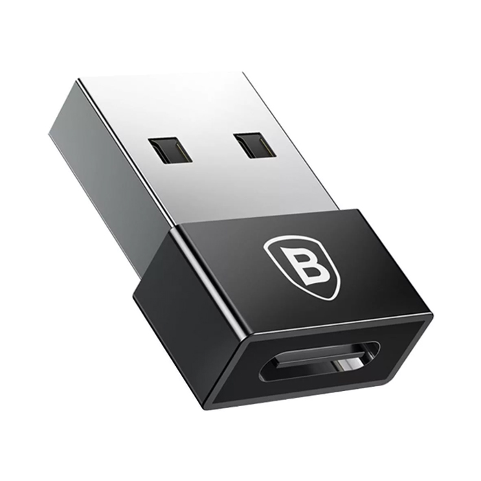 Адаптер-переходник Baseus Exquisite USB to Type-C, чёрный