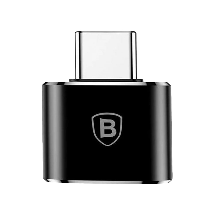 Переходник OTG Baseus CATJQ-B01 USB-A Type-C, чёрный